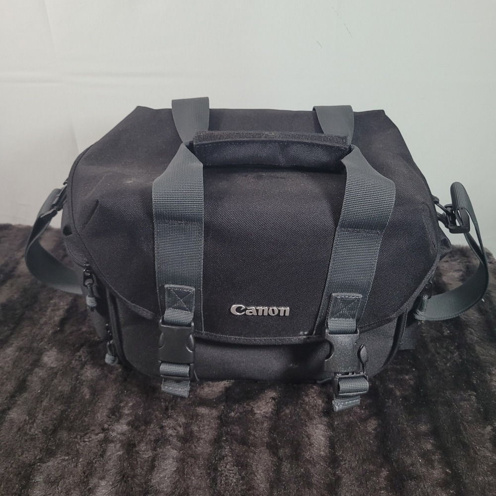 Canon Deluxe Gadget Bag 100EG Black Grey DSLR Camera Shoulder Bag Padded Case